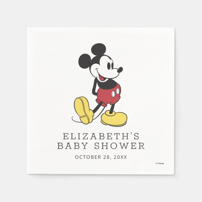 Serviette En Papier Baby shower Mickey Mouse (Devant)