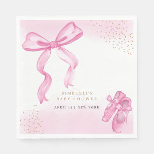 Serviette En Papier Baby shower minimaliste de chaussures Ballerina Bo