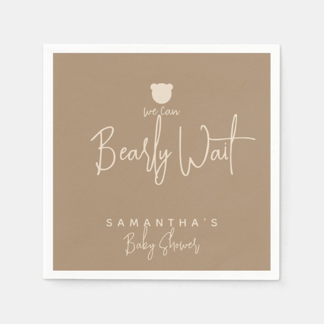 Serviette En Papier Baby shower minimaliste simple et moderne (Devant)