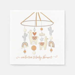 Serviette En Papier Baby shower mobile Boho Scandi serviettes