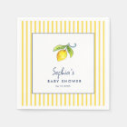 Baby shower moderne de citrons aquarelles
