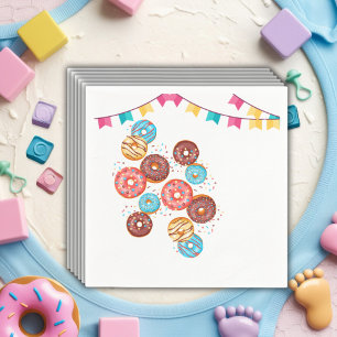 Serviette En Papier Baby shower moderne pour bébés Donut arroser