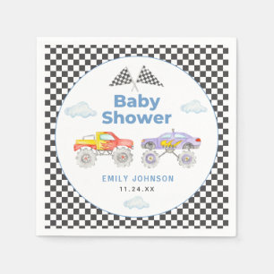 Serviette En Papier Baby shower Monster Truck Boy