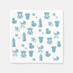 Serviette En Papier Baby shower Motif bleu