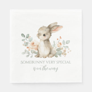 Serviette En Papier Baby Shower Napkins Bunny Theme Baby Shower 