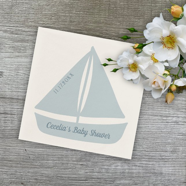 Serviette En Papier Baby shower nautique (Créateur téléchargé)