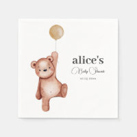 Baby shower neutre de l'ours en peluche