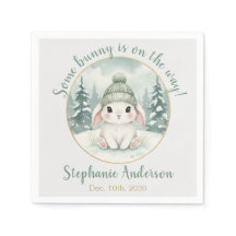 Baby Shower Neutre Lapin d'Hiver