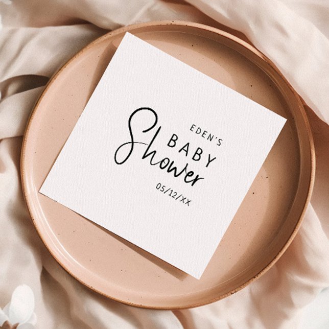 Serviette En Papier Baby shower Neutre Moderne Simple (Créateur téléchargé)