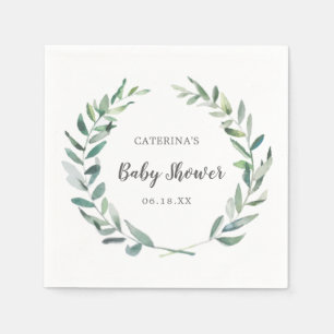 Serviette En Papier Baby shower neutre pour les femmes Couronne de ver