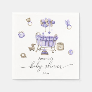 Serviette En Papier Baby shower neutre pour les femmes dans les jardin