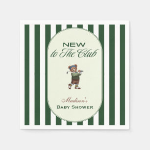 Serviette En Papier Baby shower "NOUVEAU AU CLUB" de golf