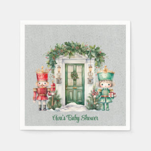 Serviette En Papier Baby shower Nutcracker rouge et vert