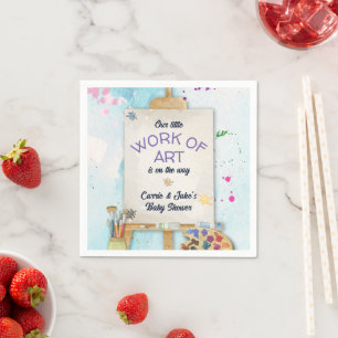 Serviette En Papier Baby Shower Œuvre d'Art