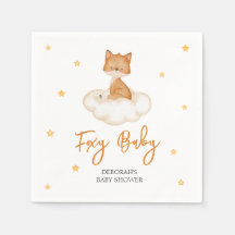 Baby shower Orange Cute Fox