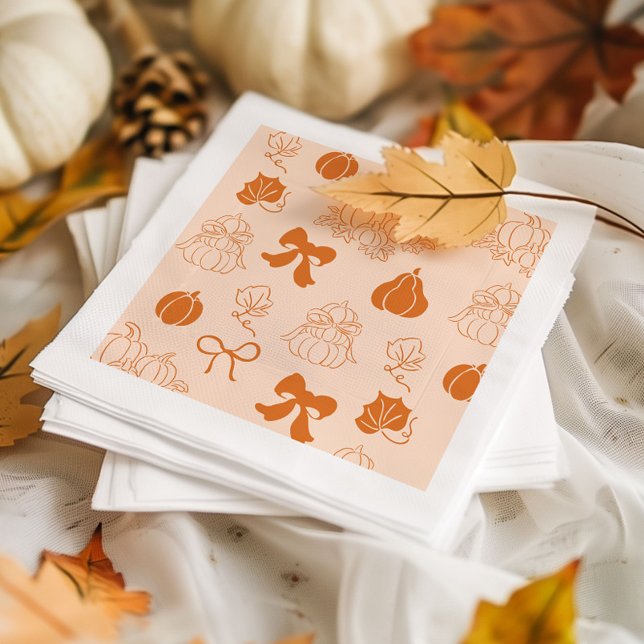 Serviette En Papier Baby shower orange petit Citrouille (Créateur téléchargé)