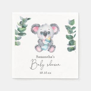 Serviette En Papier Baby shower Ours de Koala