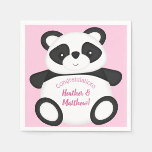 Serviette En Papier Baby shower Panda Bear