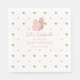 Serviette En Papier Baby shower papillon
