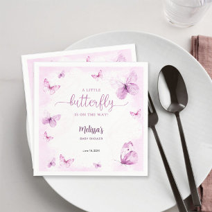 Serviette En Papier Baby Shower Papillon