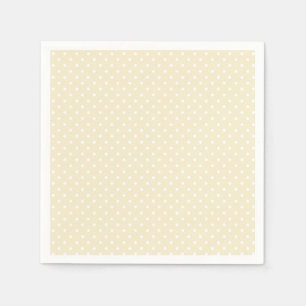 Serviette En Papier Baby Shower Pastel Jaune à Pois