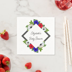 Serviette En Papier Baby shower Patriotique Panda Anemone