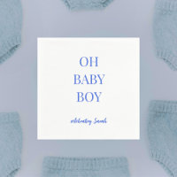 Baby Shower Personnalisé Bleu Royal pour Garçon