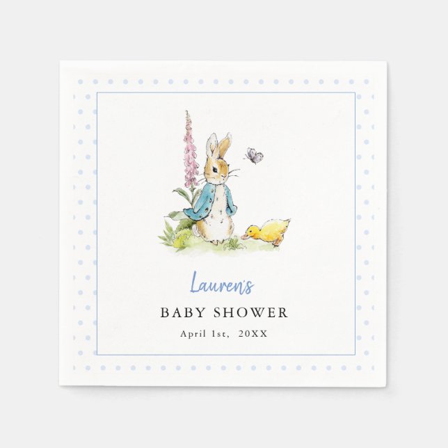 Serviette En Papier Baby shower Peter Rabbit serviettes (Devant)
