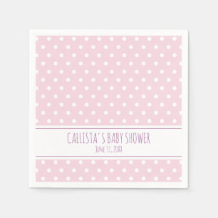 Serviette En Papier Baby shower Pointe rose personnalisé