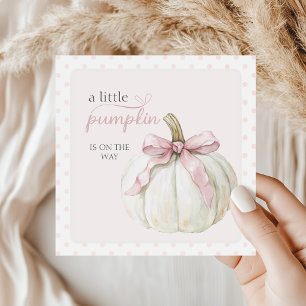 Serviette En Papier Baby shower Pois blanc Citrouille