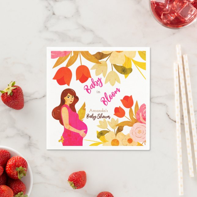 Serviette En Papier Baby Shower pour future maman (En situation)