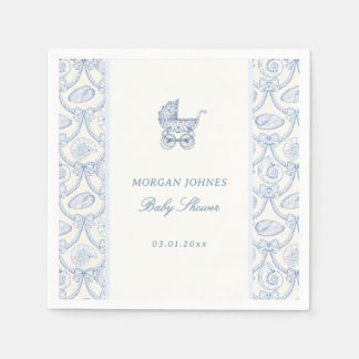 Serviette En Papier Baby Shower Préparatoire Coquette Côtière 