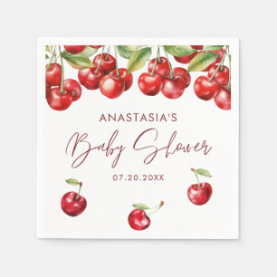 Serviette En Papier Baby shower Red Cherry