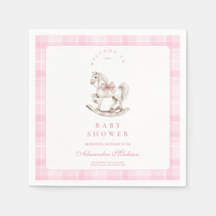 Serviette En Papier Baby shower rocheux Plaid