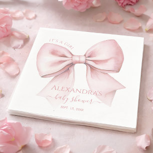 Serviette En Papier Baby Shower Rose C'est une Fille Mignonne Coquette
