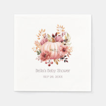 Baby shower rose Citrouille