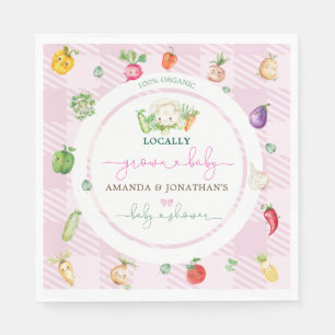 Serviette En Papier Baby shower rose cultivé localement