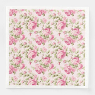 Serviette En Papier Baby shower Rose de Cottage Rose