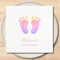 Baby shower rose pieds bébé