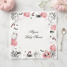 Baby Shower Rose Sucré Effrayant Little Boo