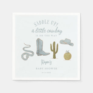 Serviette En Papier Baby shower Saddle Up Cowboy
