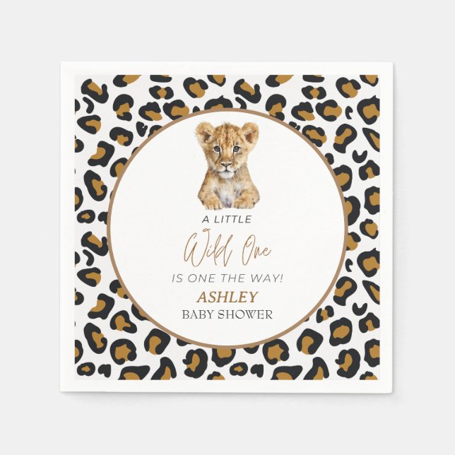 Serviette En Papier Baby shower Safari Baby Animals (Devant)