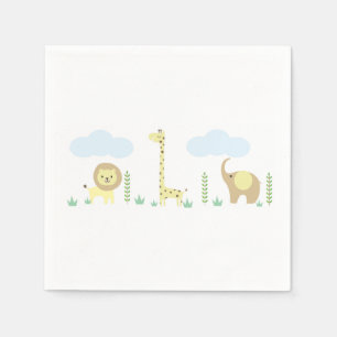 Serviette En Papier Baby shower Safari serviettes