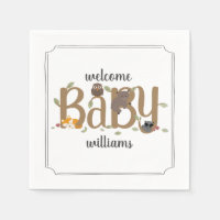 Baby shower Sleepy Woodland Animaux