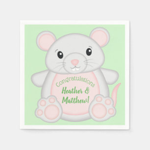 Serviette En Papier Baby shower souris