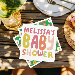 Serviette En Papier BABY SHOWER Super COLORÉ PERSONNALISÉ