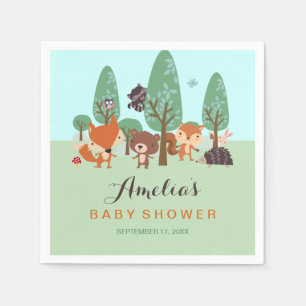 Serviette En Papier Baby shower Sweet Woodland Friends