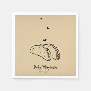 Serviette En Papier Baby shower Tacos Napkin