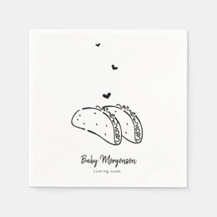 Serviette En Papier Baby shower Tacos Napkin