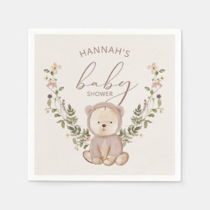 Serviette En Papier Baby shower Teddy Bear
